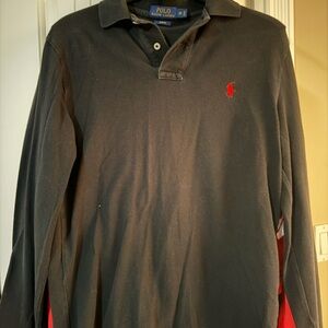Ralph Lauren Black Polo Shirt with Red Logo